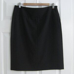 Theory Rokita C Black Pencil Skirt Wool Blend Size 8 Workwear Capsule Office